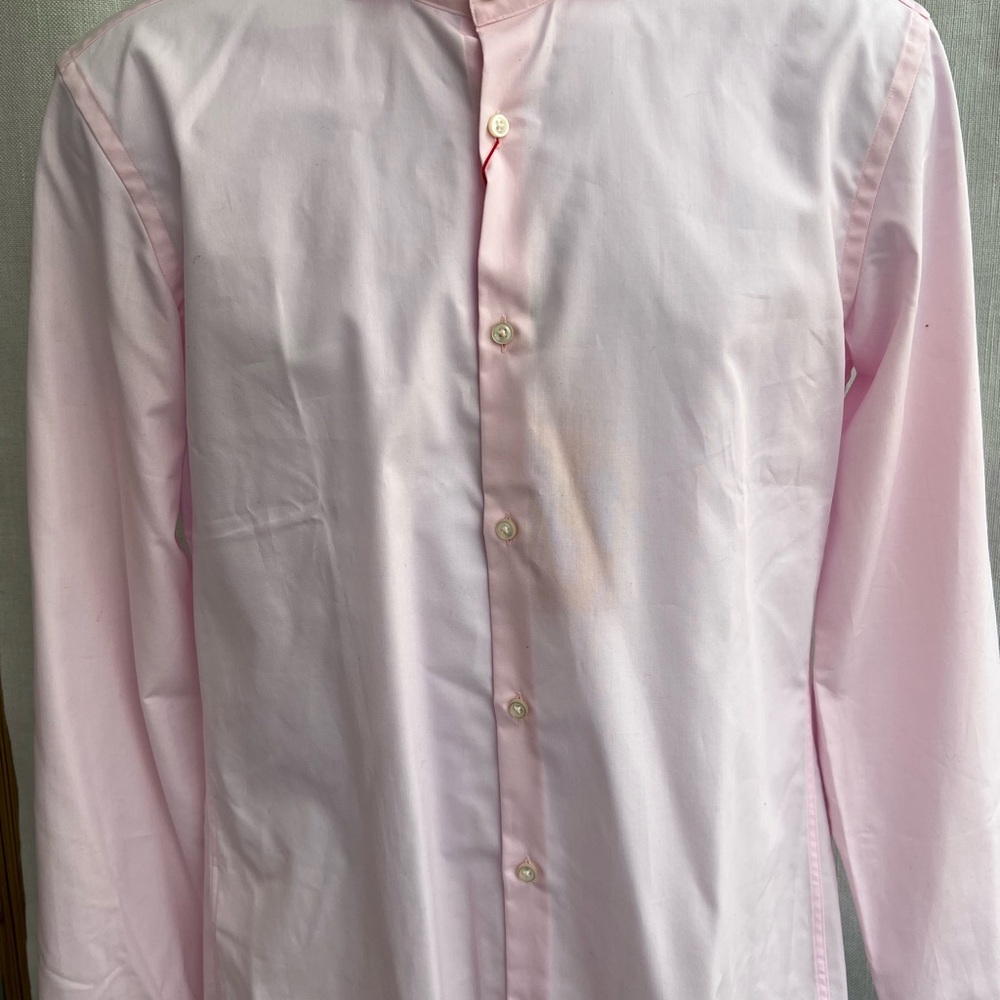 New Men's HUGO Pink Dress Shirt Classic Long-Sleeve